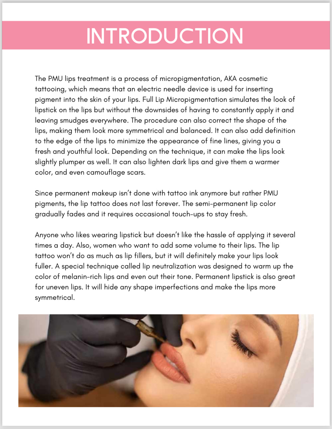 Tattoo Lip Neutralization/Blush E-book